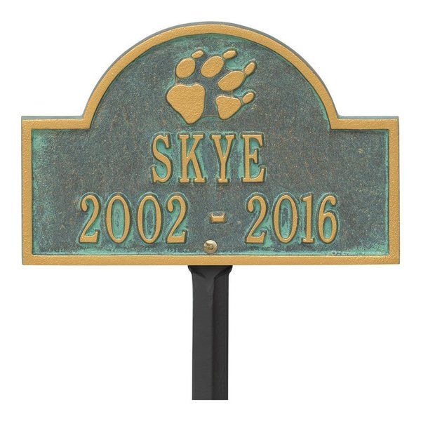 Canine Pet Verde Memorial Plaque